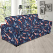 Axolotl Blue Pattern Theme Sofa Cover