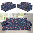 Axolotl Blue Pattern Theme Sofa Cover