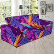 Heliconia Hawaiian Tropical Palm Leaves Background Sofa Cover