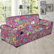 Colorful Pink Hippie Psychedelic Sofa Cover