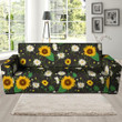 Sunflower And Chamomile Artistic Theme Sofa Cover