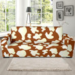 Skin Cow Brown Pattern Background Sofa Cover