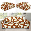 Skin Cow Brown Pattern Background Sofa Cover