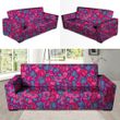 Psychedelic Trippy Hippie Heart Realistic Sofa Cover