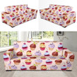 Cupcake Pink Pattern Background Sofa Cover