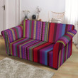 Colorful Serape Stripe Pattern Print Sofa Cover