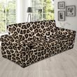 Brown And Black Leopard Print Sofa Cover