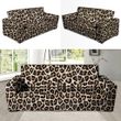 Brown And Black Leopard Print Sofa Cover