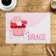 Custom Name Printed Placemat Table Mat Girl First Birthday Cupcake