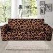 Orange And Black Cheetah Print Sofa Cover