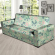Cute Floral Mint Butterfly Print Sofa Cover