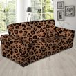 Orange And Black Cheetah Print Sofa Cover