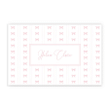 Custom Name Printed Placemat Table Mat Pink Bow In Row