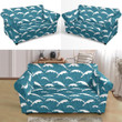 Surf Wave Tribal Design Pattern Print Sofa Cover