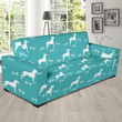 Turquoise Great Dane Theme Sofa Cover