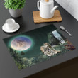 Luna Moonlight Wolf In Forest Printed Placemat Table Mat