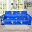 Blue Pattern Raccoon Theme Sofa Cover