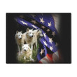 United State Flag We Stand Dogs Printed Placemat Table Mat