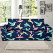 Hummingbird Colorful Background Sofa Cover