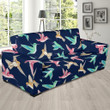 Hummingbird Colorful Background Sofa Cover
