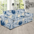 Hand Draw Ocean Octopus Pattern Theme Sofa Cover