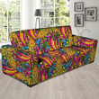 Trippy Hippie Flame Psychedelic Artistic Sofa Cover