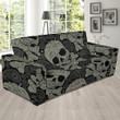 Sugar Skull Skeleton Girly Paisley Pattern Theme Sofa Cover