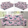 Pink Guinea Pig Background Sofa Cover