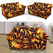Red Hot Flame Fire Pattern Sofa Cover