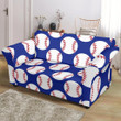 Baseball Blue Background Form Print Sofa Cover
