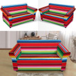 Colorful Serape Pattern Loveseat Print Sofa Cover