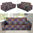 Colorful Multicolor Ethic Aztec Grunge Print Sofa Cover