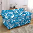 Dolphin Cute Blue Sea Pattern Sofa Cover