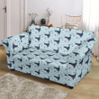 Whale Cute Blue Ocean Pattern Sofa Cover