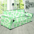 Teal And White Cow Powerful Sofa Cover