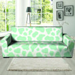 Teal And White Cow Powerful Sofa Cover