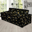 Golden Paw And Black Skin Pattern Sofa Cover