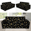 Golden Paw And Black Skin Pattern Sofa Cover