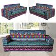Multicolor Native Aztec Trippy Striped Print Sofa Cover