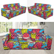 Different Color Monster Funny Pattern Sofa Cover