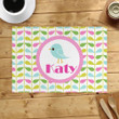 Custom Name Printed Placemat Table Mat Colorful Leaves Bird