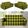 Yellow Plaid Background Sofa Cover