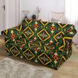 Kente Green African Pattern Sofa Cover