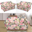 Floral Pink Butterfly Cute Pattern Sofa Cover
