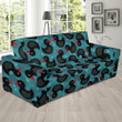 Black Duck Mallard Pattern Background Sofa Cover