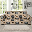 Woof Woof Beagle Pattern Sofa Cover