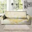 Gold Marble And Cream Skin Print Sofa Cover