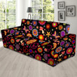 Abstract Flower Hippie And Galaxy Space Sofa Cover