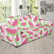 Watermelon Piece Stripe Green Pink Pattern Sofa Cover