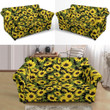 Sunflower Fresh Floral Yellow Bright Pattern Sofa Cover